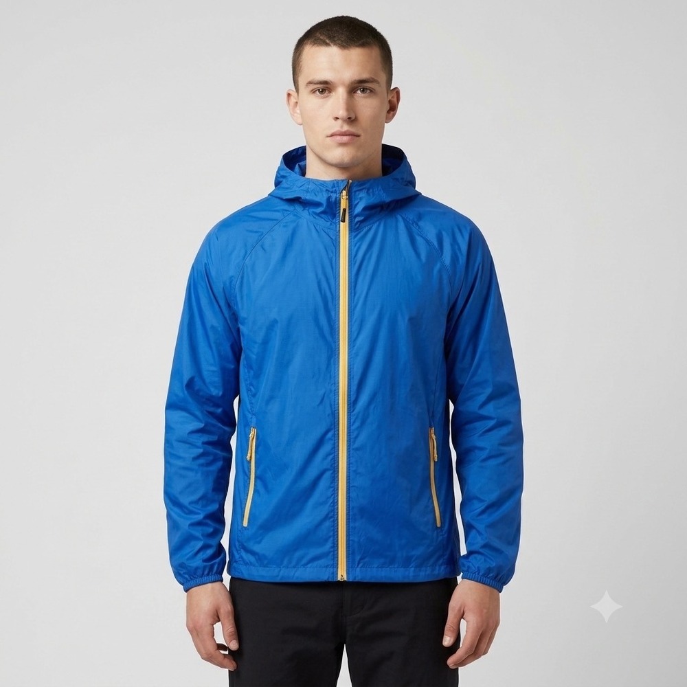 TNF The North Face Full Zip Windbreaker Jacket Men's M Blue Lightweight Gorpcore